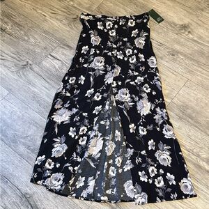 Wild Fable Black and White Floral Skirt